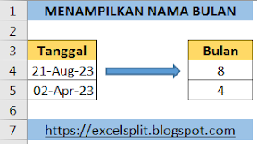 Beberapa Cara Untuk Menampilkan Bulan Dari Deret Tanggal Pada Excel
